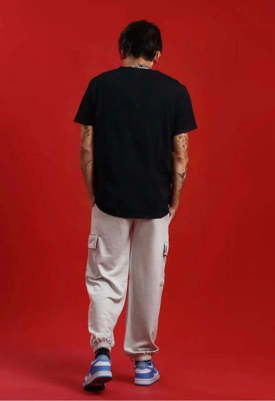 Auras plain T shirt black