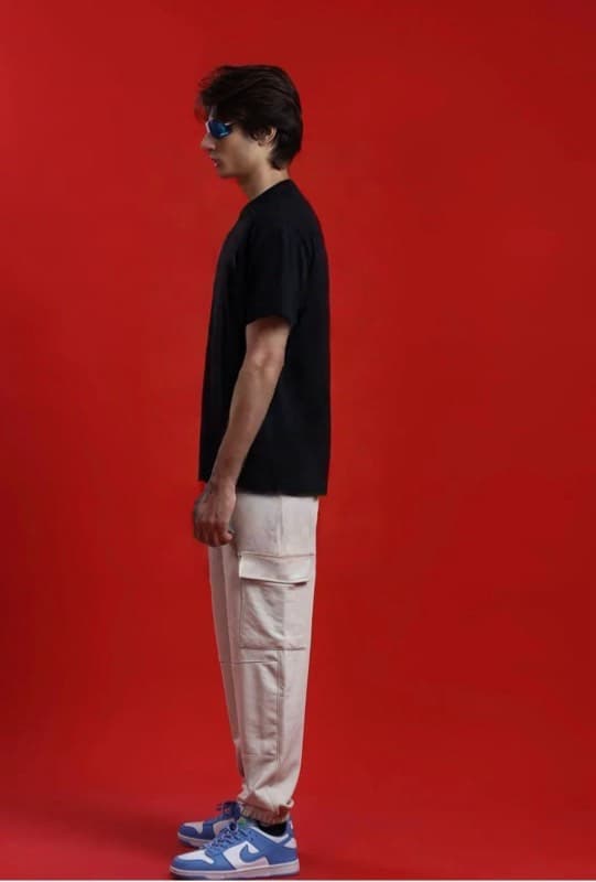 Auras plain T shirt black